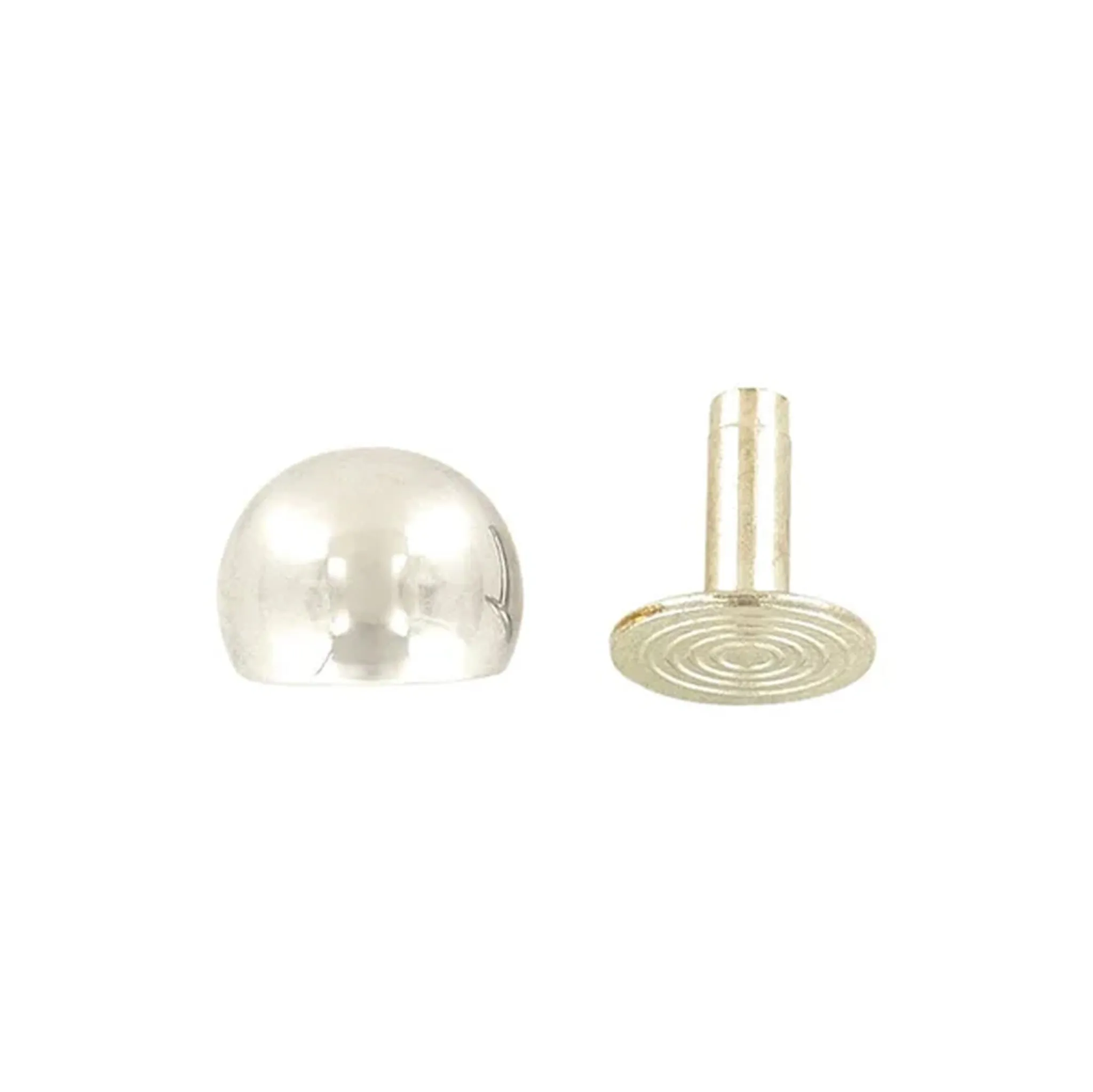10 mm Nickel, Round Ball Bottom Stud, Solid Brass-PK10, #P-2998-SBN