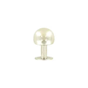 10 mm Nickel, Round Ball Bottom Stud, Solid Brass-PK10, #P-2998-SBN
