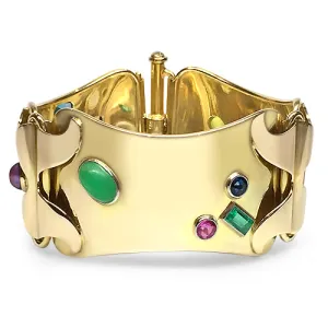 14ct Yellow Gold Handmade Multicoloured Natural Gemstone Unique Bracelet