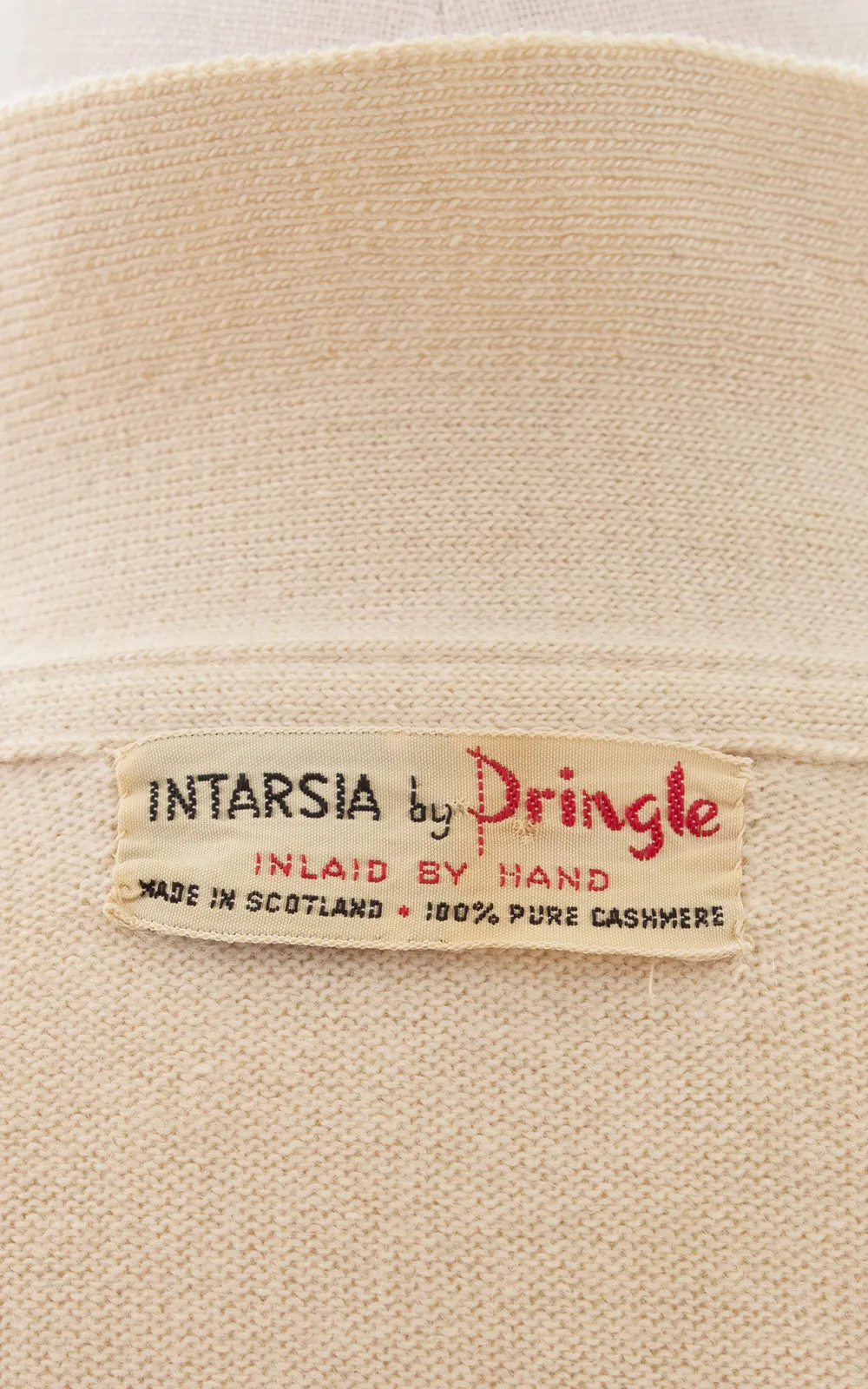 1950s Rose Embroidered Cashmere Cardigan | small/medium