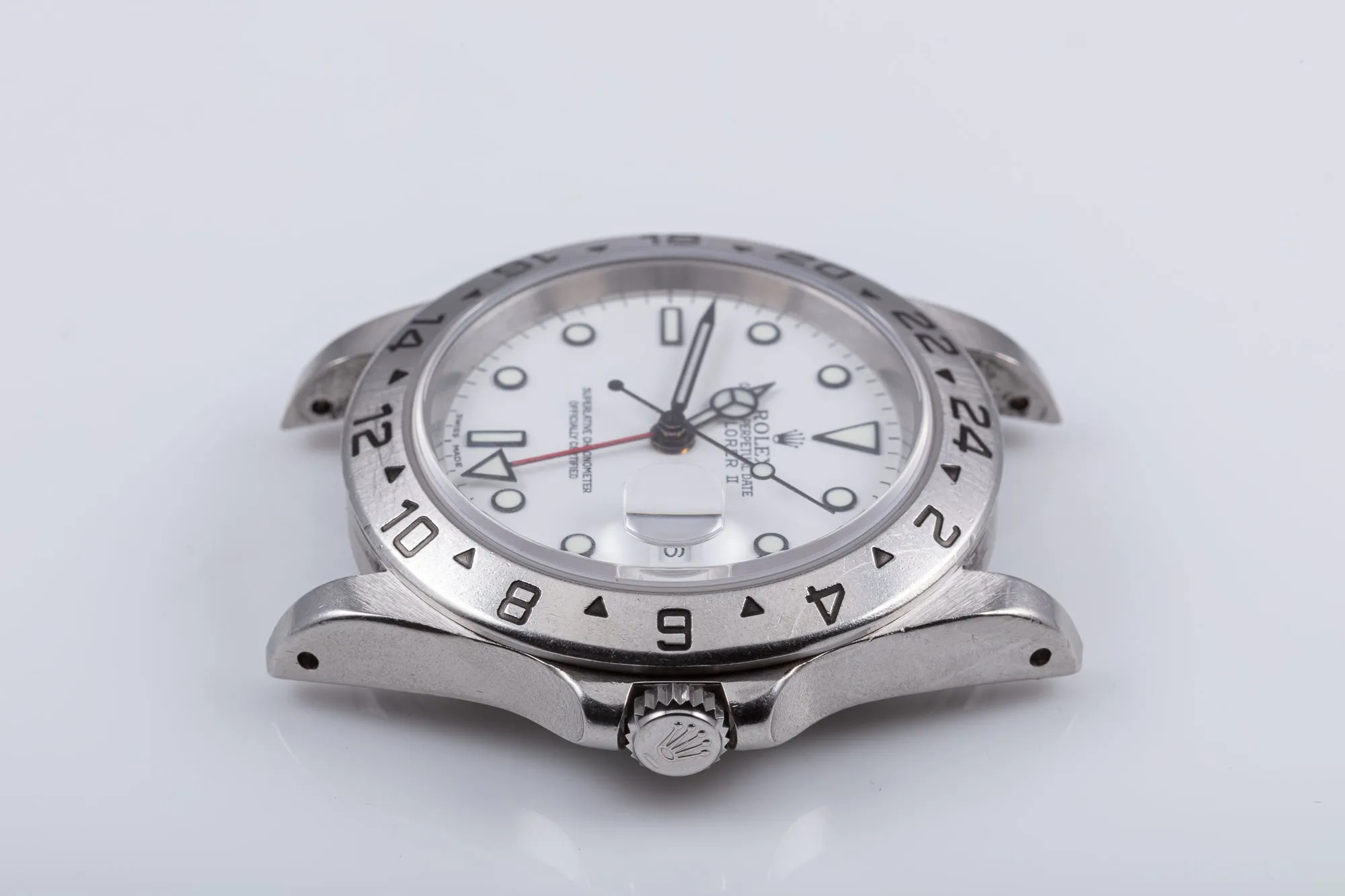 2002 Unpolished Rolex Explorer II 16570 Polar Dial