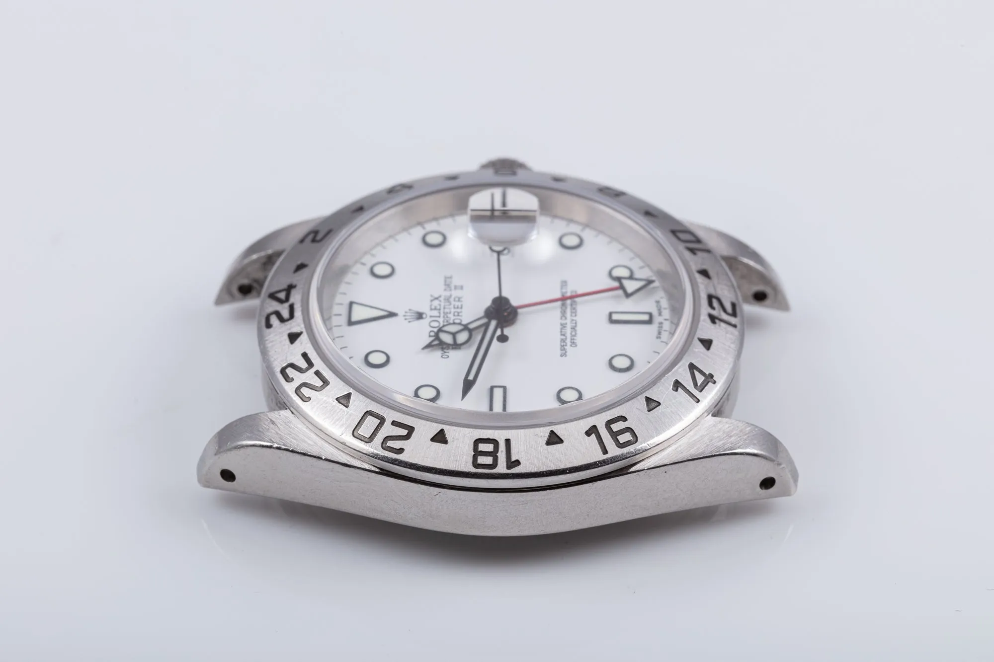 2002 Unpolished Rolex Explorer II 16570 Polar Dial