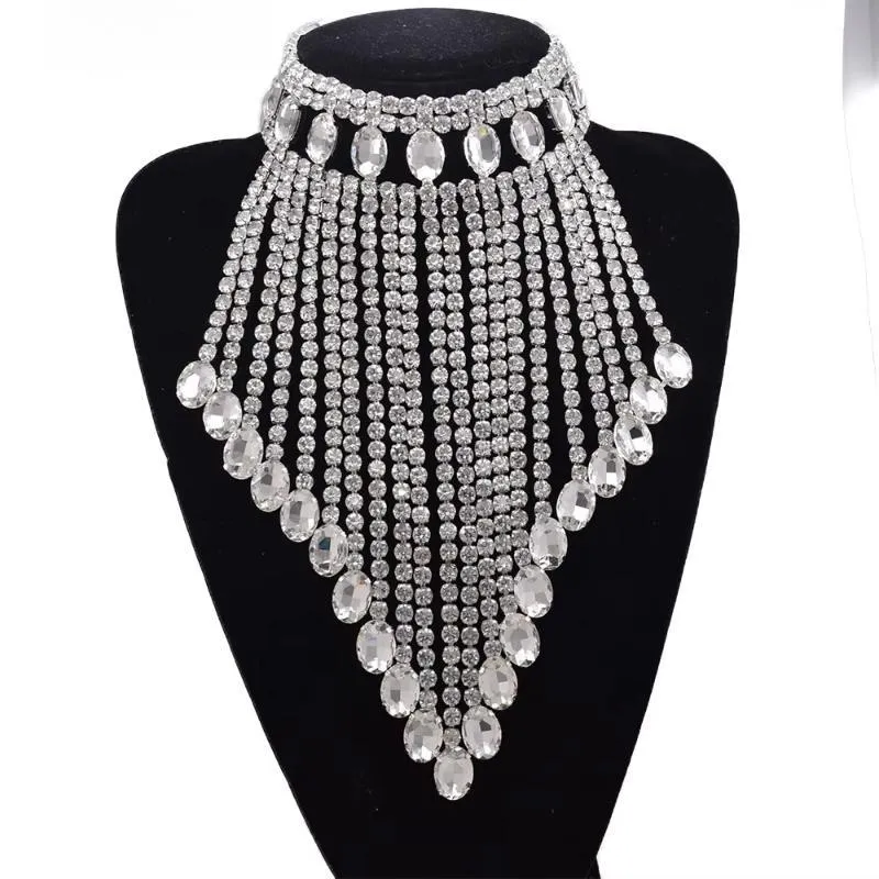 8.5cm Width Stunning Square Topaz Strass Tassel Bracelet for Women