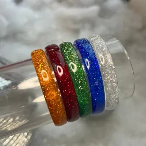 Acrylic Glitter Bangle Collection