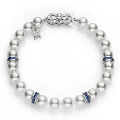 Akoya Pearl and Sapphire Bracelet