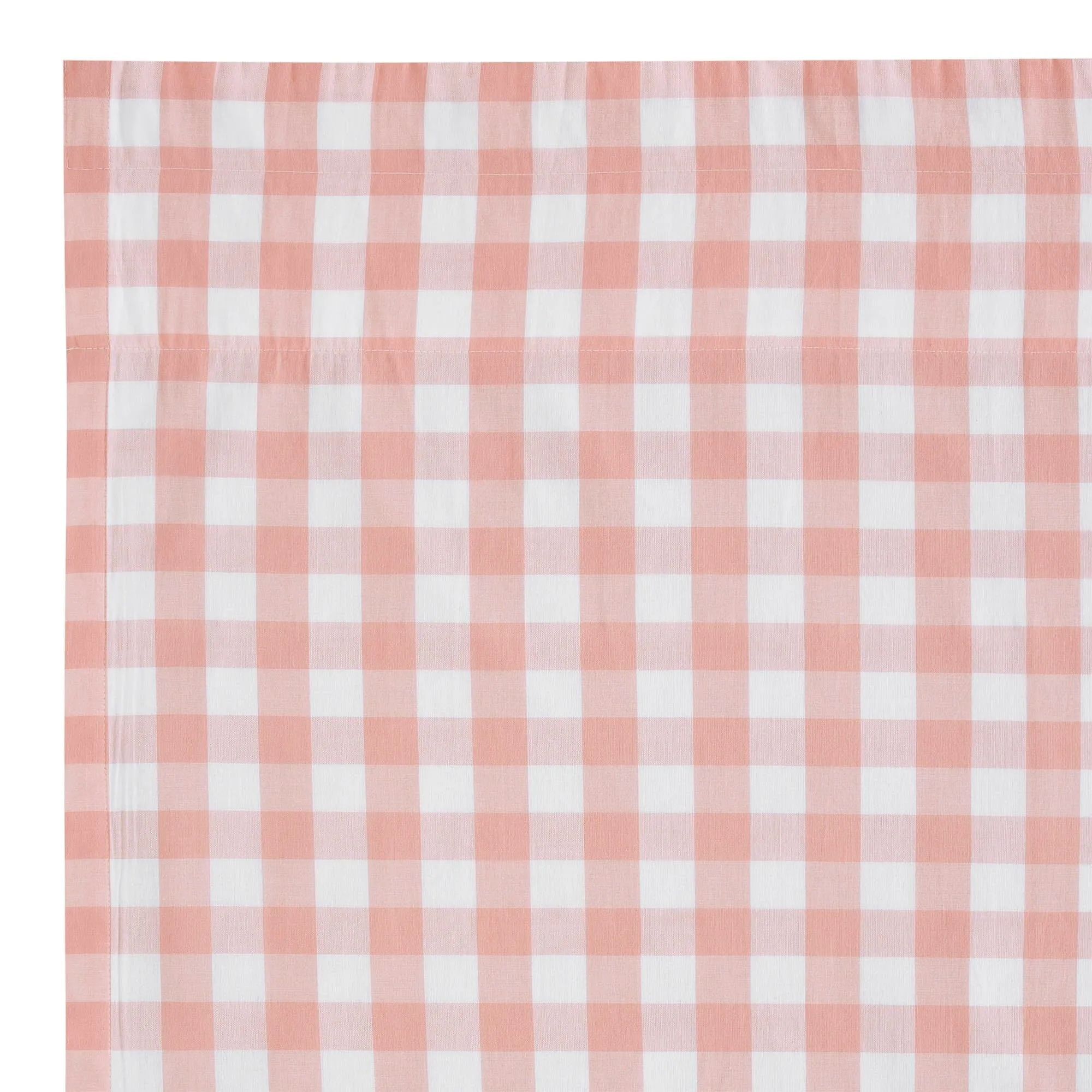 Annie Coral Buffalo Check Lined Valance 60"