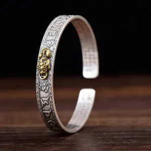 Antique Feng Shui Pixiu Bangle Bracelet Lucky Chinese Pi Xiu Symbol Bangle