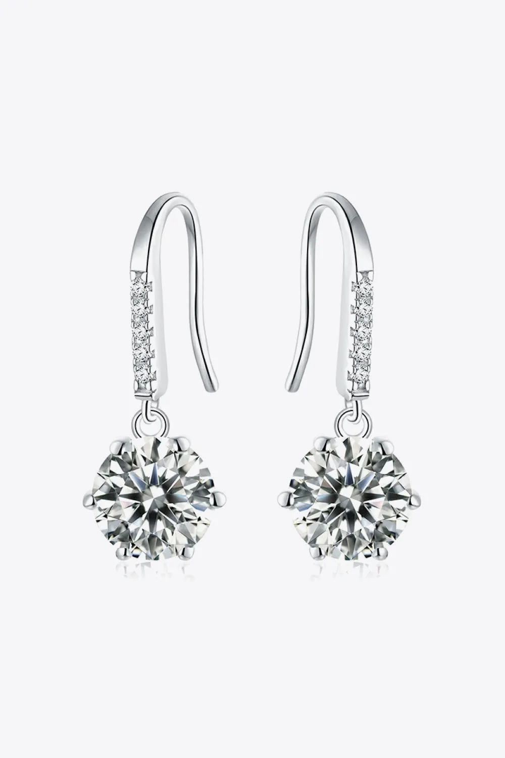 *APP EXCLUSIVE* 6-Prong Moissanite Drop Earrings
