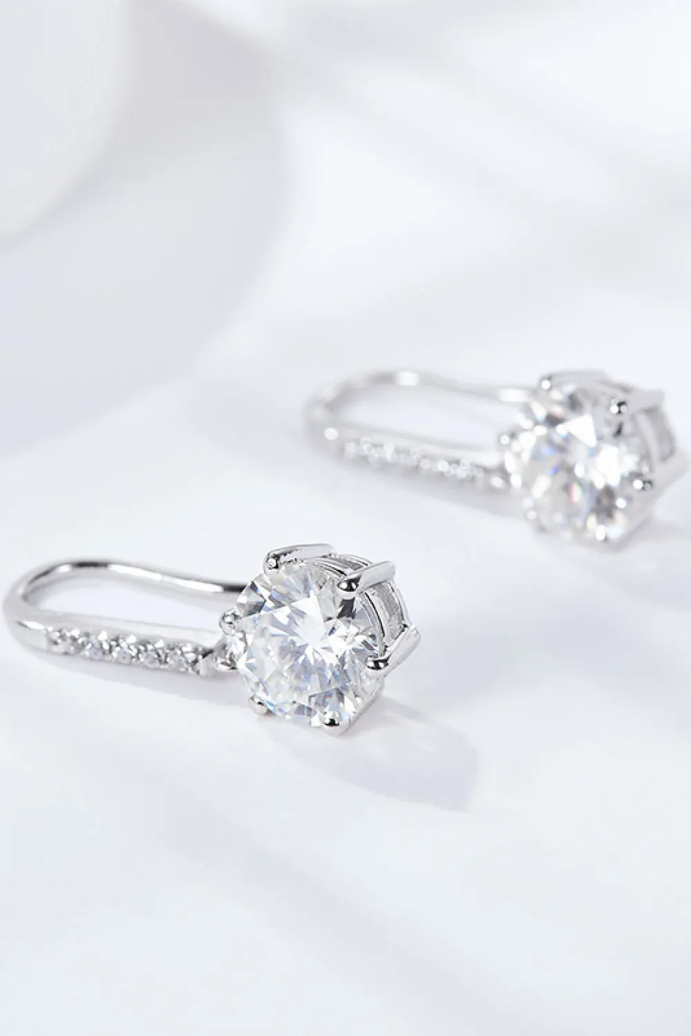 *APP EXCLUSIVE* 6-Prong Moissanite Drop Earrings