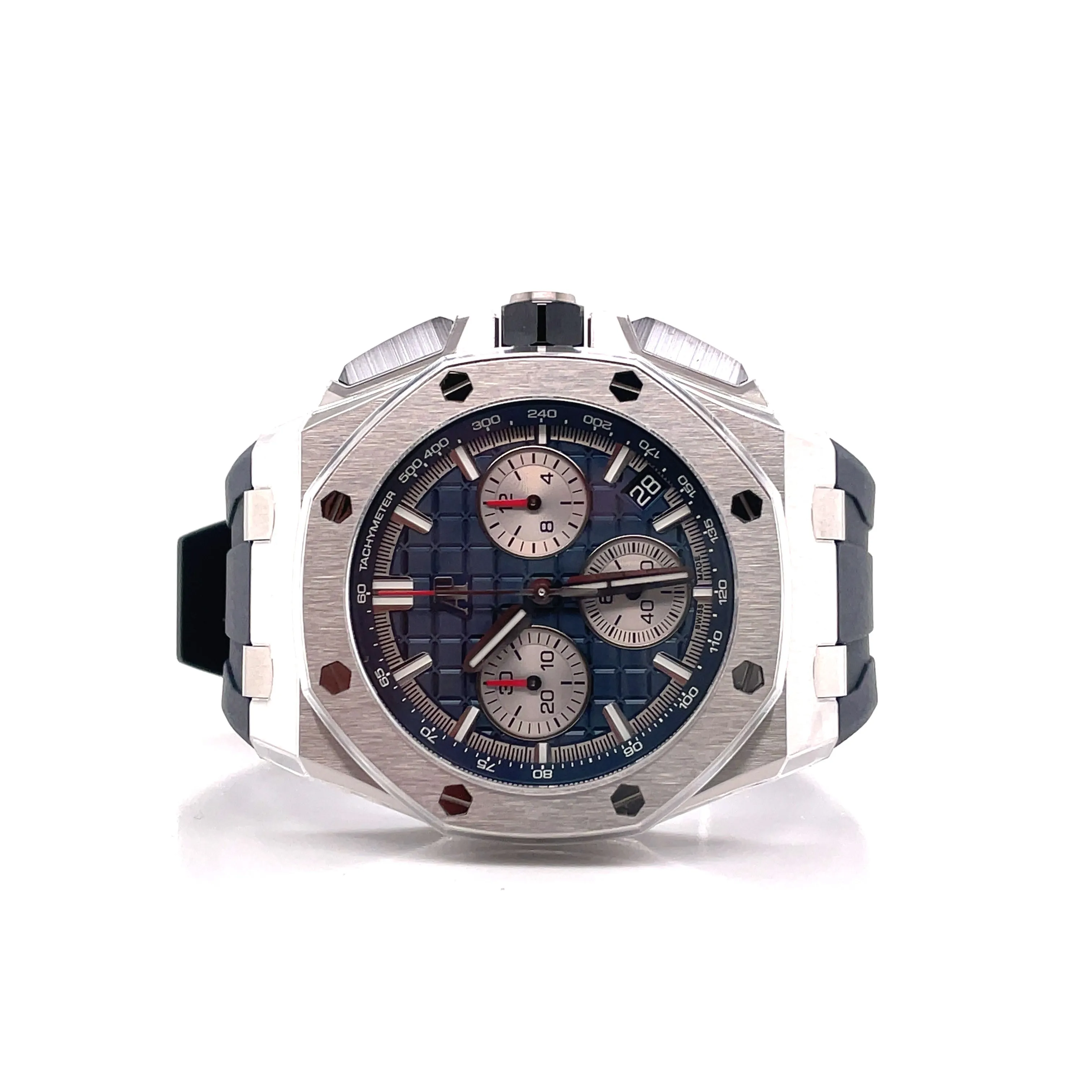 Audemars Piguet  Royal Oak Offshore Titanium Blue Dial Watch 26420TI.OO.A027CA.01 Unworn B&P