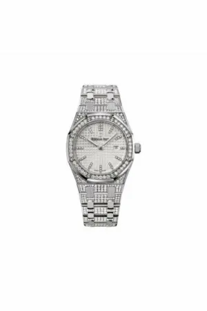 audemars piguet royal oak white gold silver dial ladies watch ref. 67652bc.zz.1262bc.01