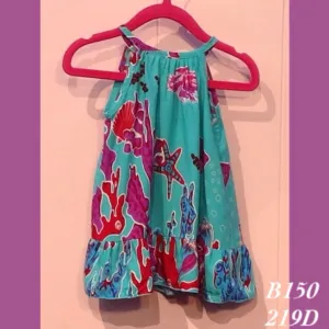 B150 - 219D , Baby draw string back dress