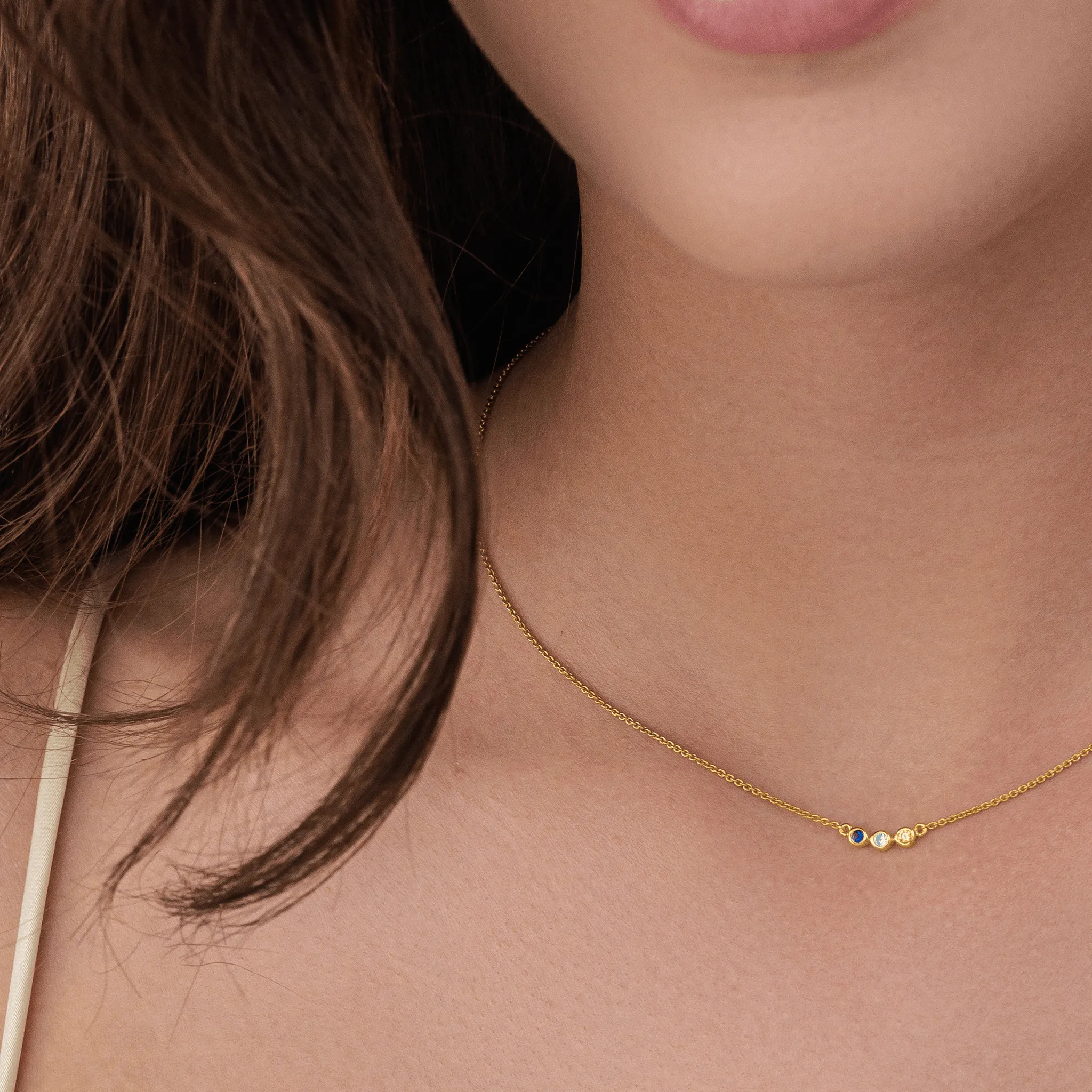 Bauble Birthstone Necklace - 18K Gold Vermeil
