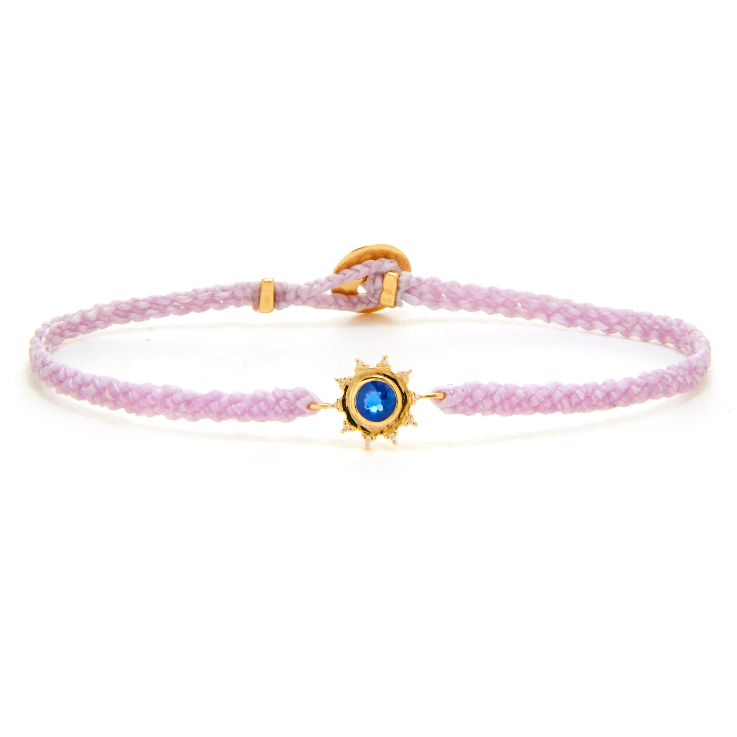 Blue Sapphire Sunshine Macrame Bracelet
