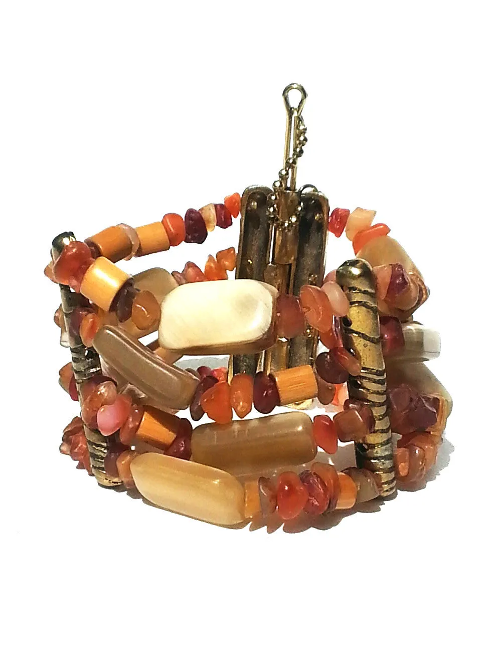 Bracelet Onyx Bone And Silver