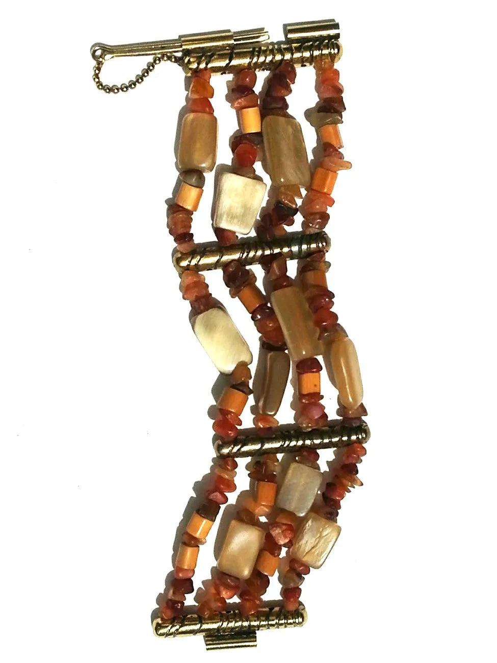 Bracelet Onyx Bone And Silver