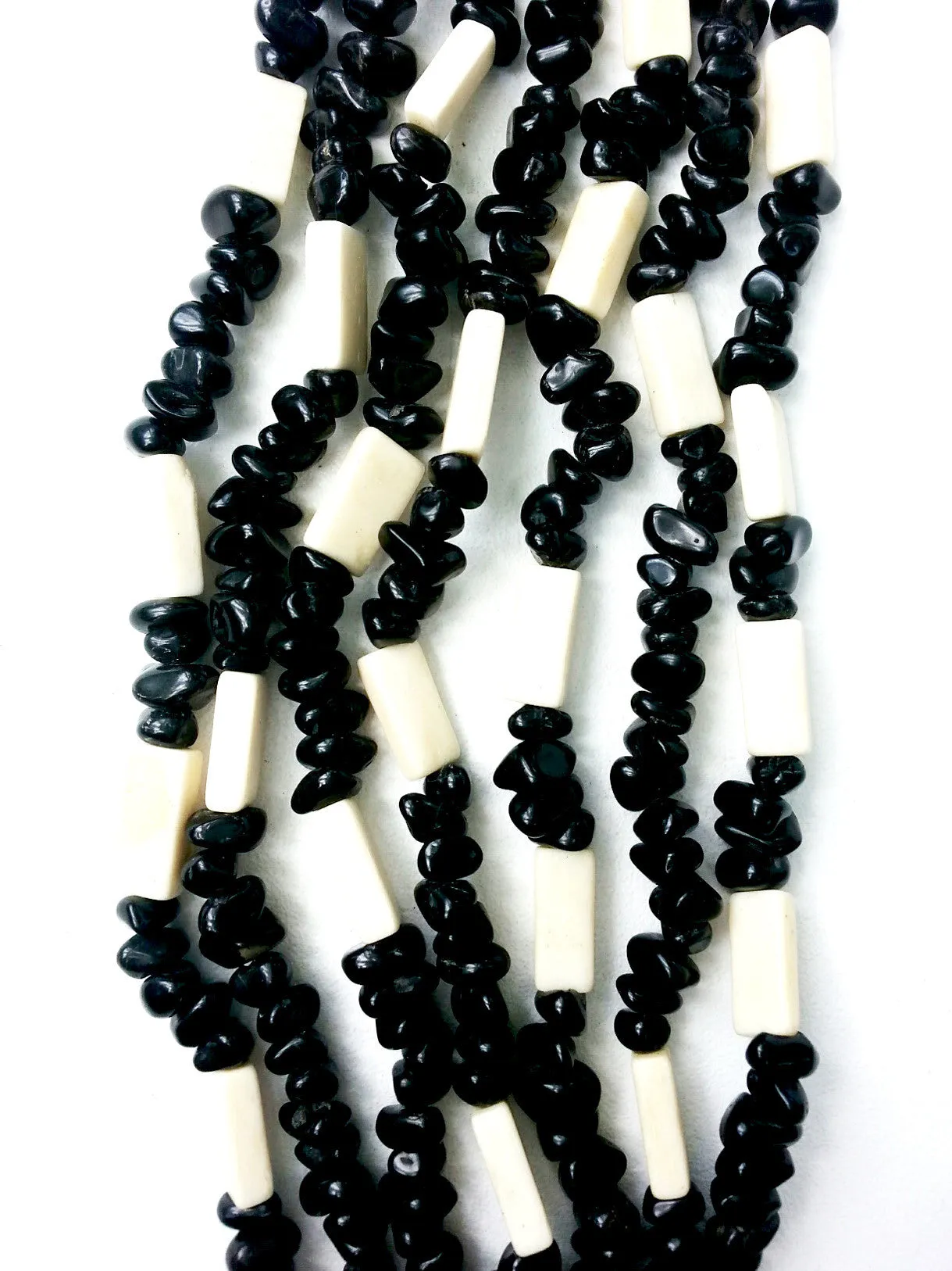 Bracelet Onyx Bone And Silver