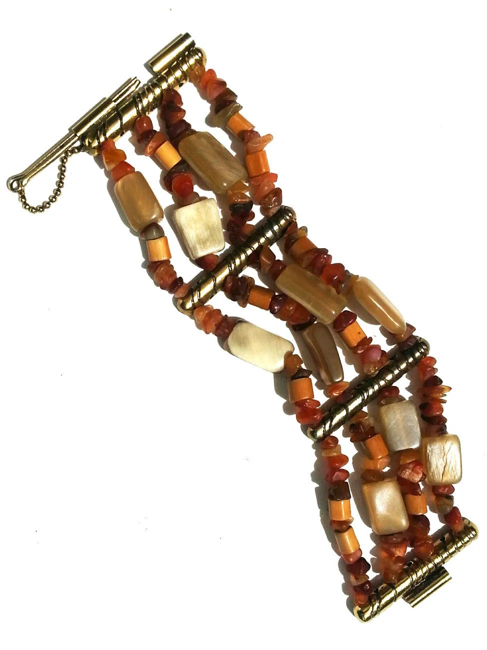 Bracelet Onyx Bone And Silver