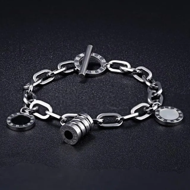 Bridal Wedding Engagement Bracelet For Women Elegant Resin Shell Bangles Roman Numerals Jewellery Bulgaria Bracelets for Women