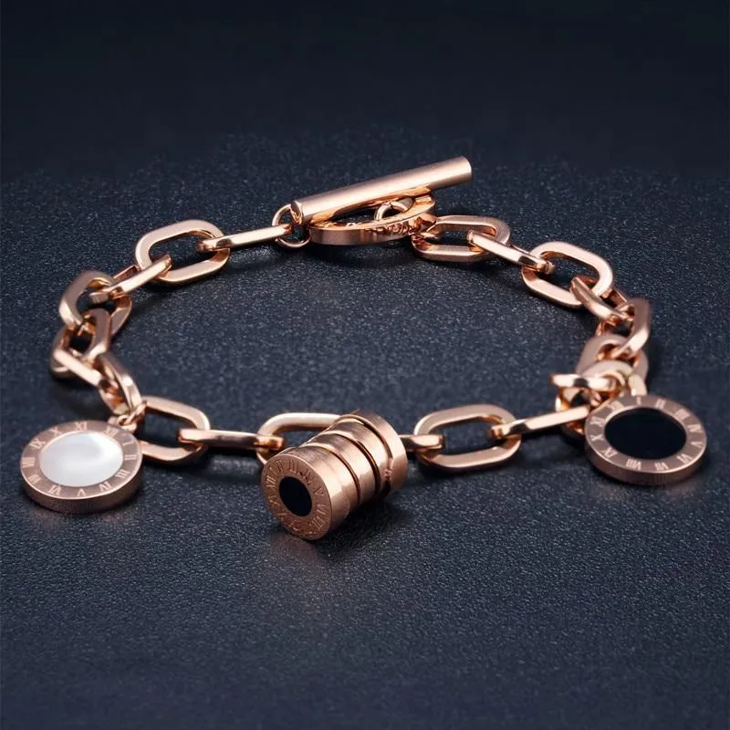 Bridal Wedding Engagement Bracelet For Women Elegant Resin Shell Bangles Roman Numerals Jewellery Bulgaria Bracelets for Women