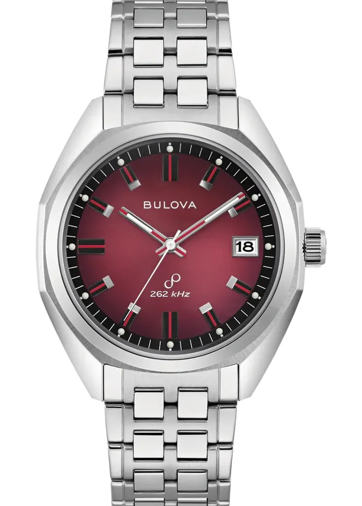 BULOVA GENTS CLASSIC 1973 JET STAR CLARET DIAL STAINLESS 96B401