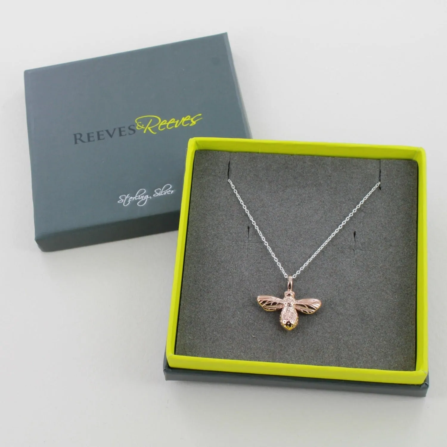 Bumble Bee Sterling Silver Necklace