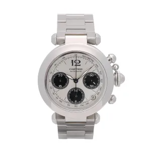 Cartier Pasha Chronograph Stainless Steel 37mm Automatic W31048M7 (Preowned)