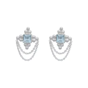 Chloe Sterling Silver Blue Topaz Earrings