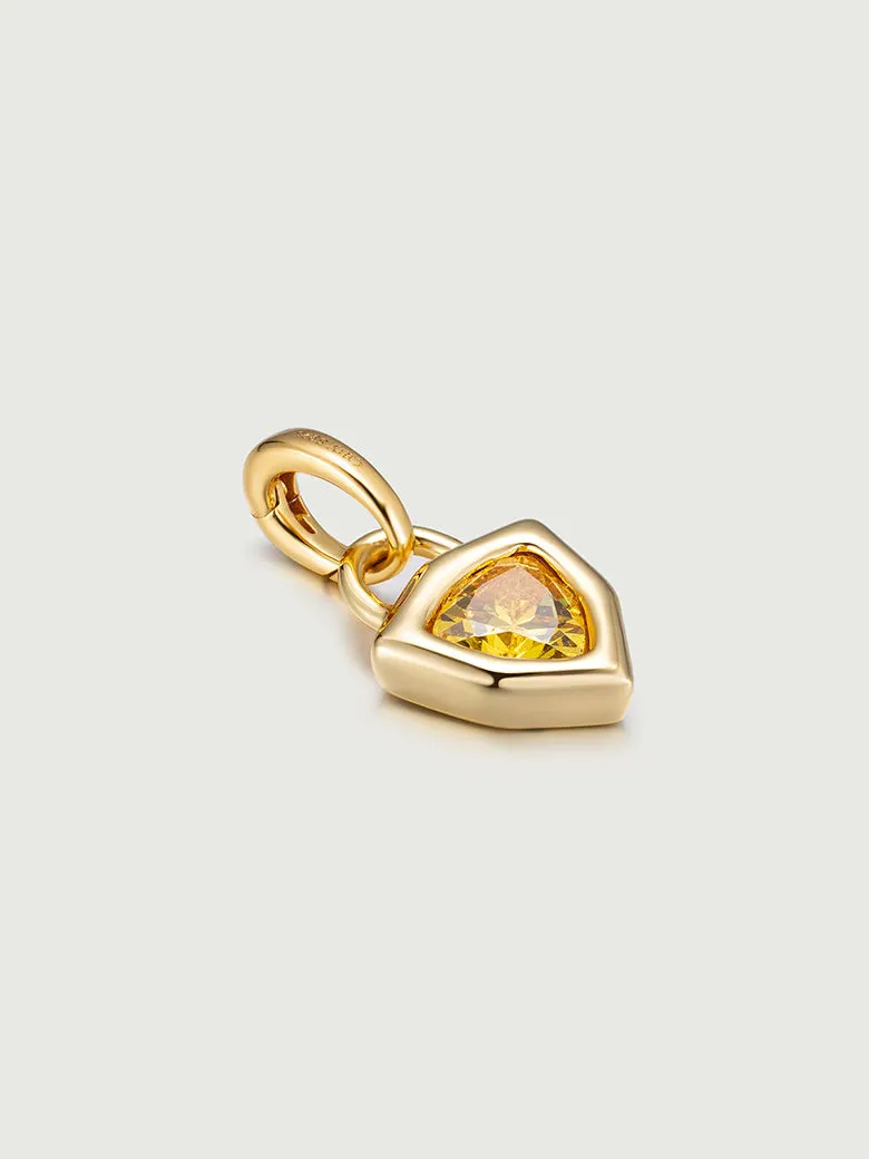 Citrine Shield Pendant
