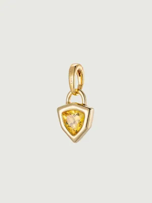 Citrine Shield Pendant