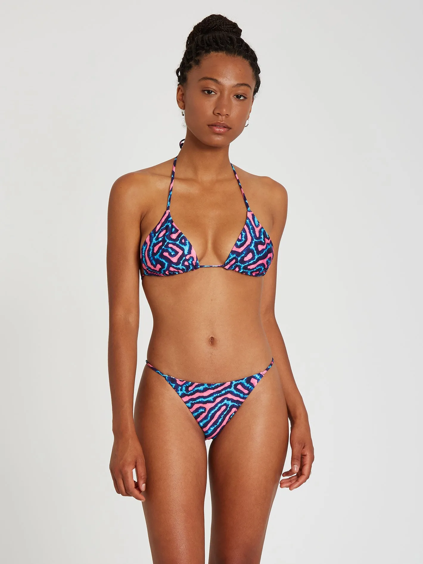 Coral Morph Triangle Bikini Top - Multi