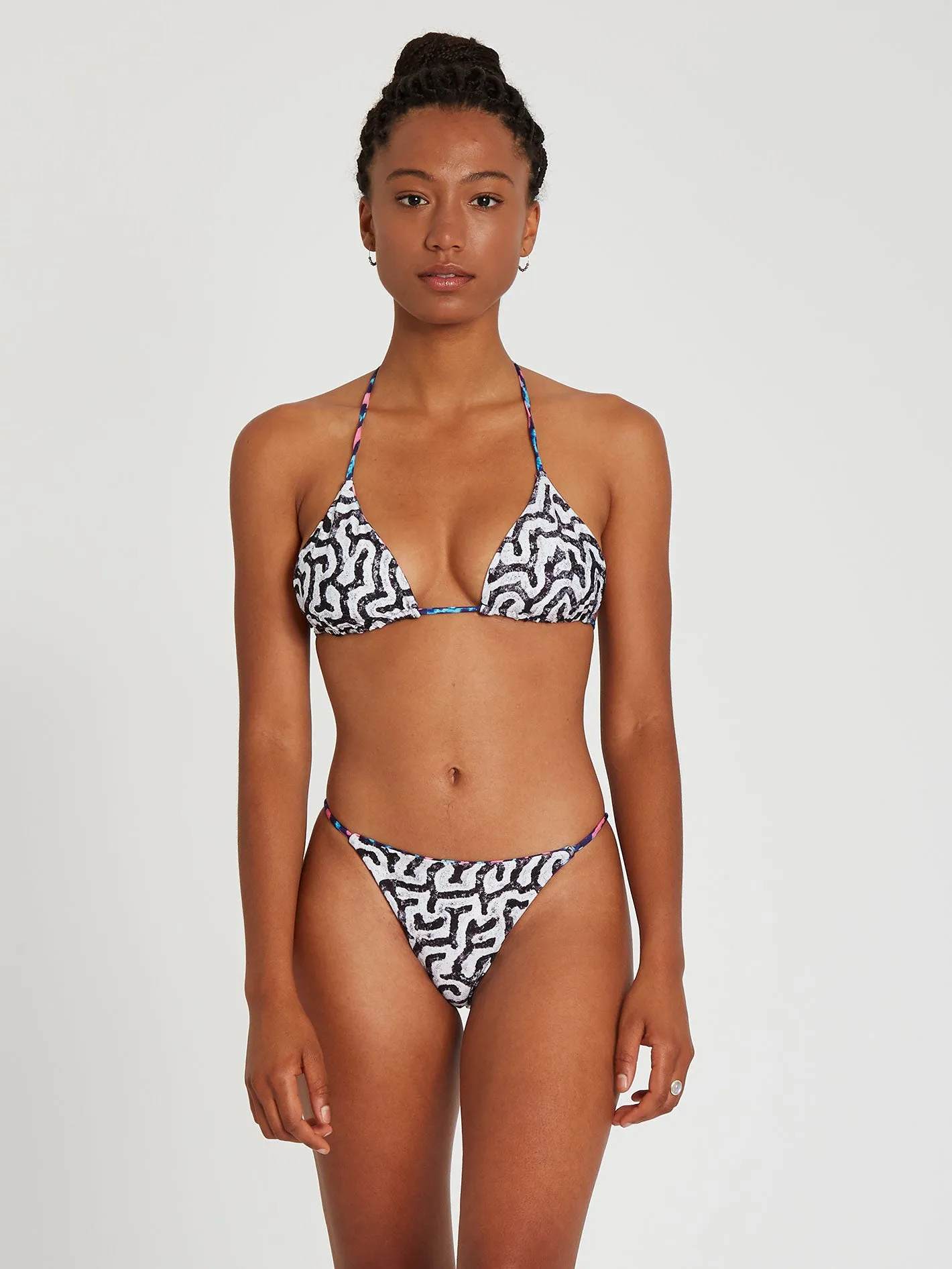 Coral Morph Triangle Bikini Top - Multi