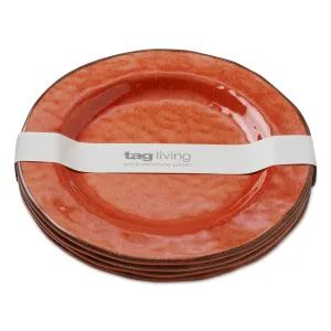 Coral Veranda Melamine Salad Plates, Set of 4