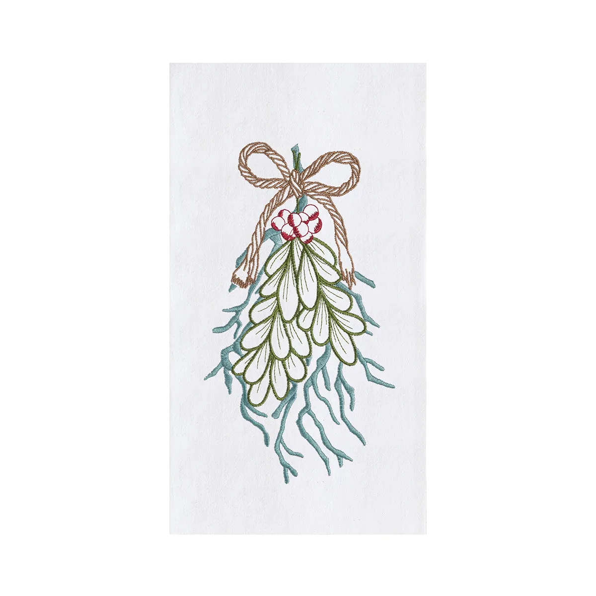 Coral with Holly Kitchen Towel