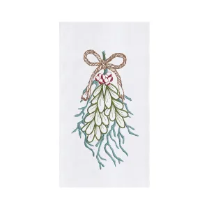 Coral with Holly Kitchen Towel