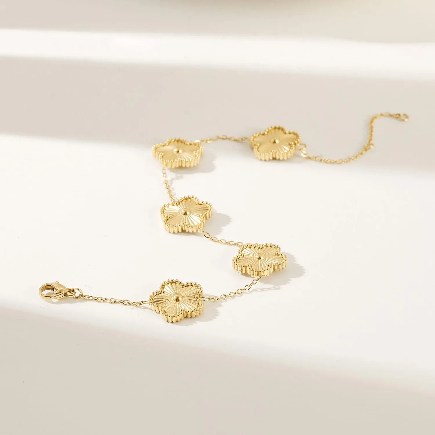Daisy Bracelet Yellow Gold Finish