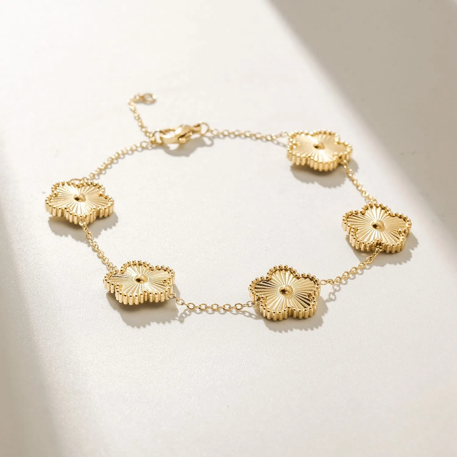 Daisy Bracelet Yellow Gold Finish