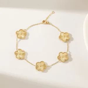 Daisy Bracelet Yellow Gold Finish
