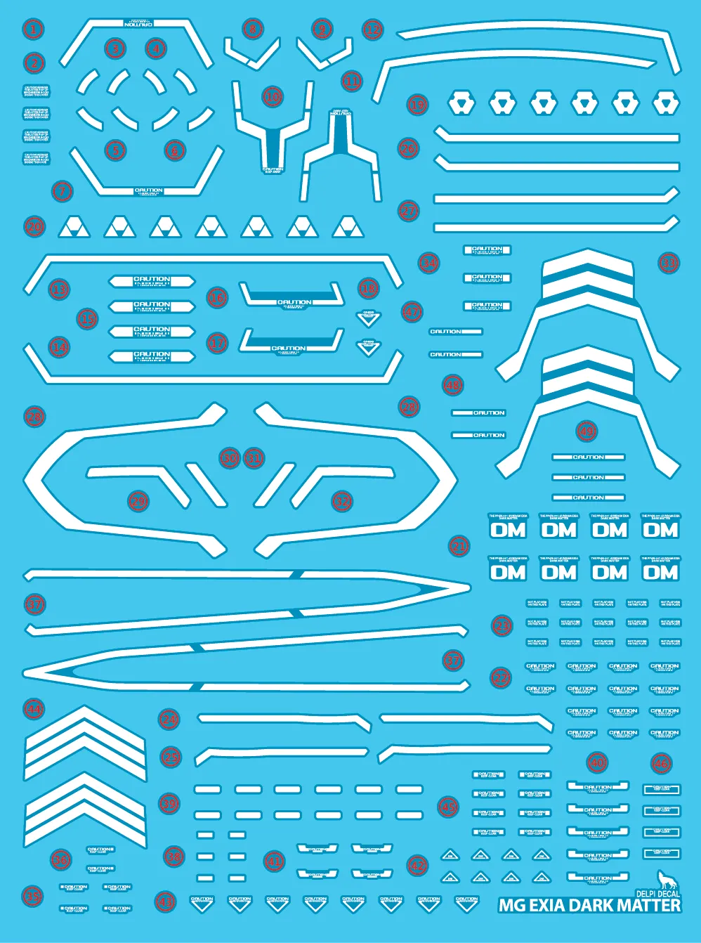 DD MG Exia Dark Matter Luminous Water Decal