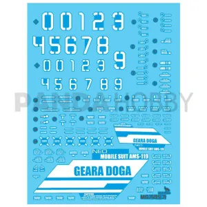 DD MG Geara Doga Luminous Water Decal