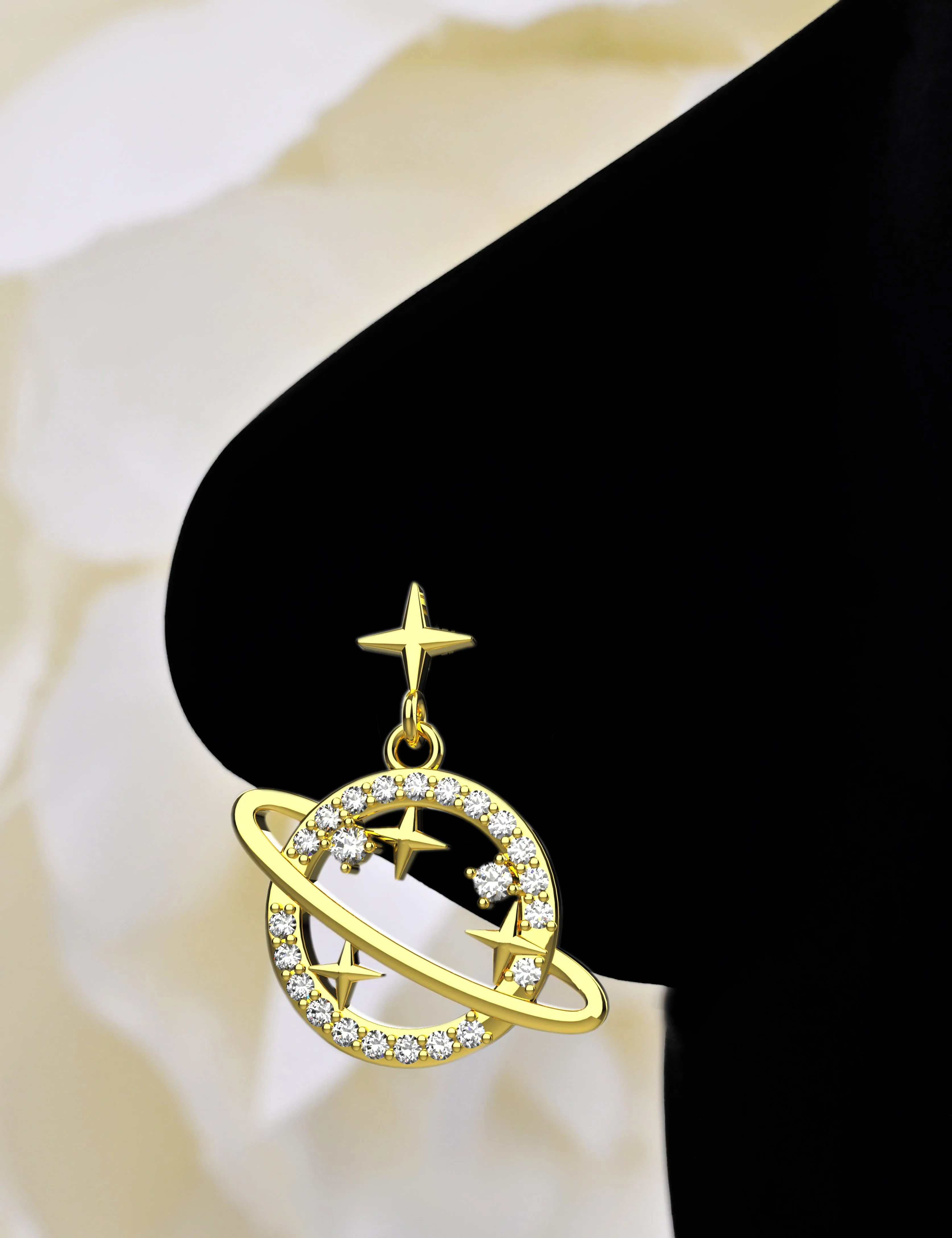 Diamond Nose Ring & Dangle Nose Ring – Star Nose Piercing