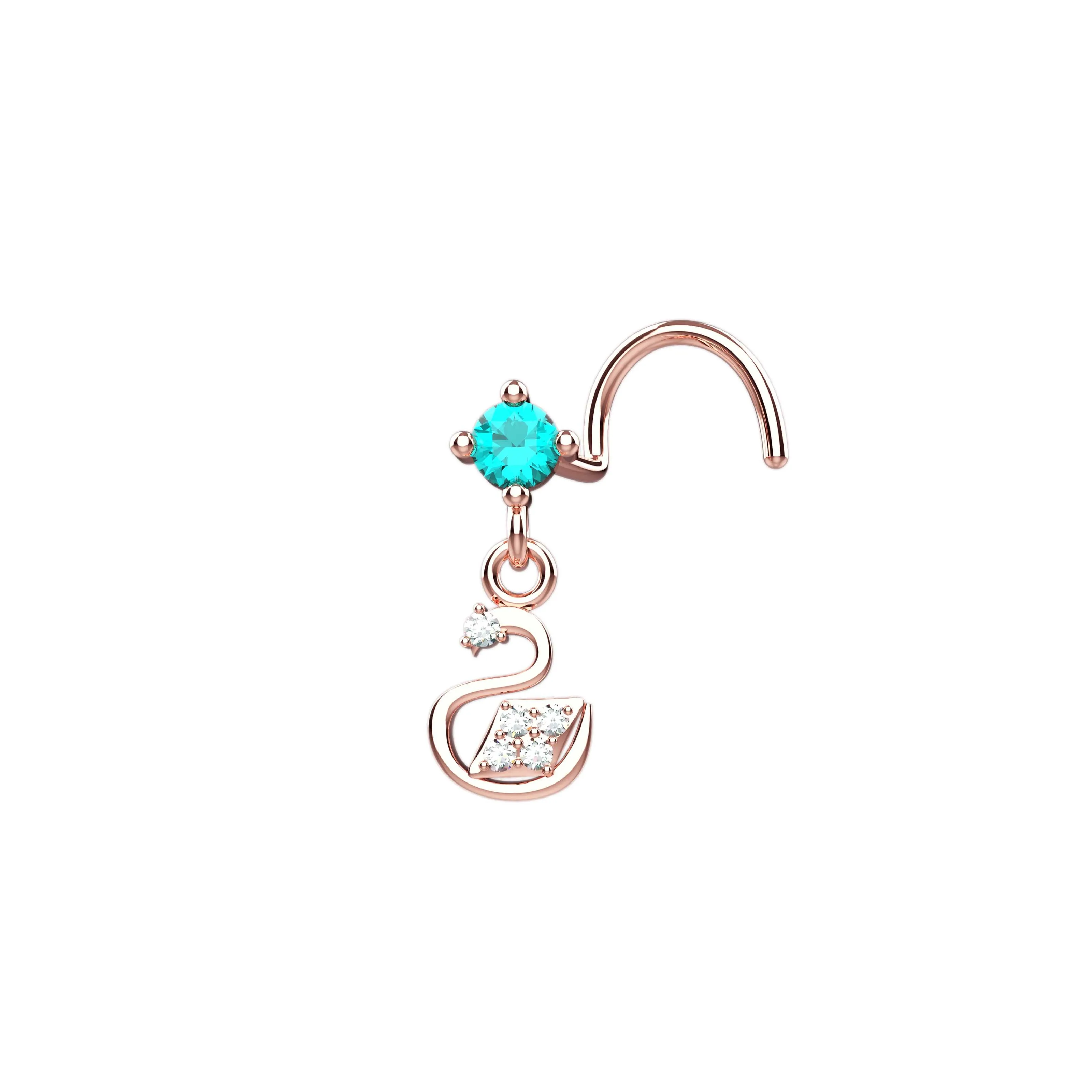 Duck Dangle Nose Piercing – Cute and Quirky Gold Nose Stud