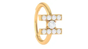Elegant Moissanite Gold Hoop Earring for Conch Piercing