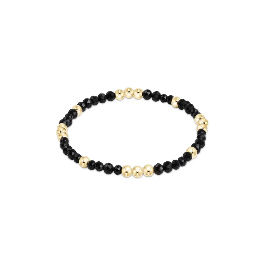 Enewton Worthy Pattern 3mm Bead Bracelet- Faceted Onyx