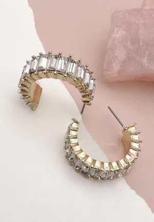 Experience Life Baguette Hoop Earrings