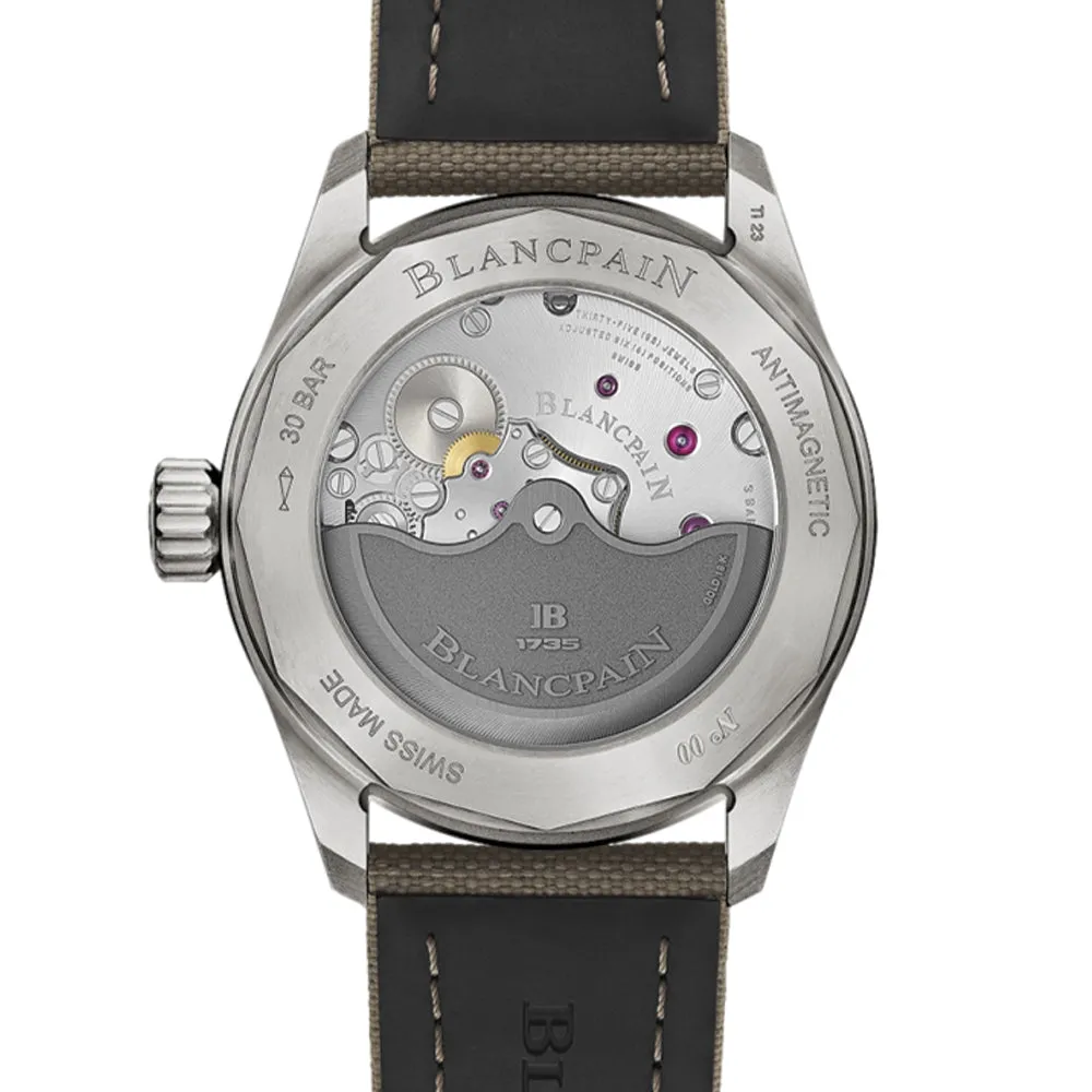 Fifty Fathoms Bathyscaphe Titanium 43mm - Anthracite on Sail-canvas Strap