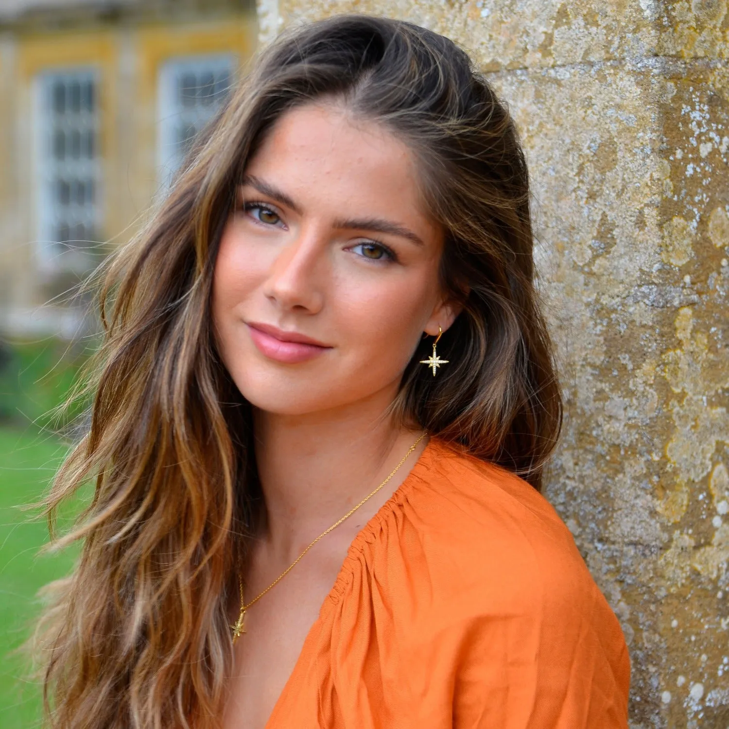 Follow that Star Sterling Silver and Pavé Drop Earrings