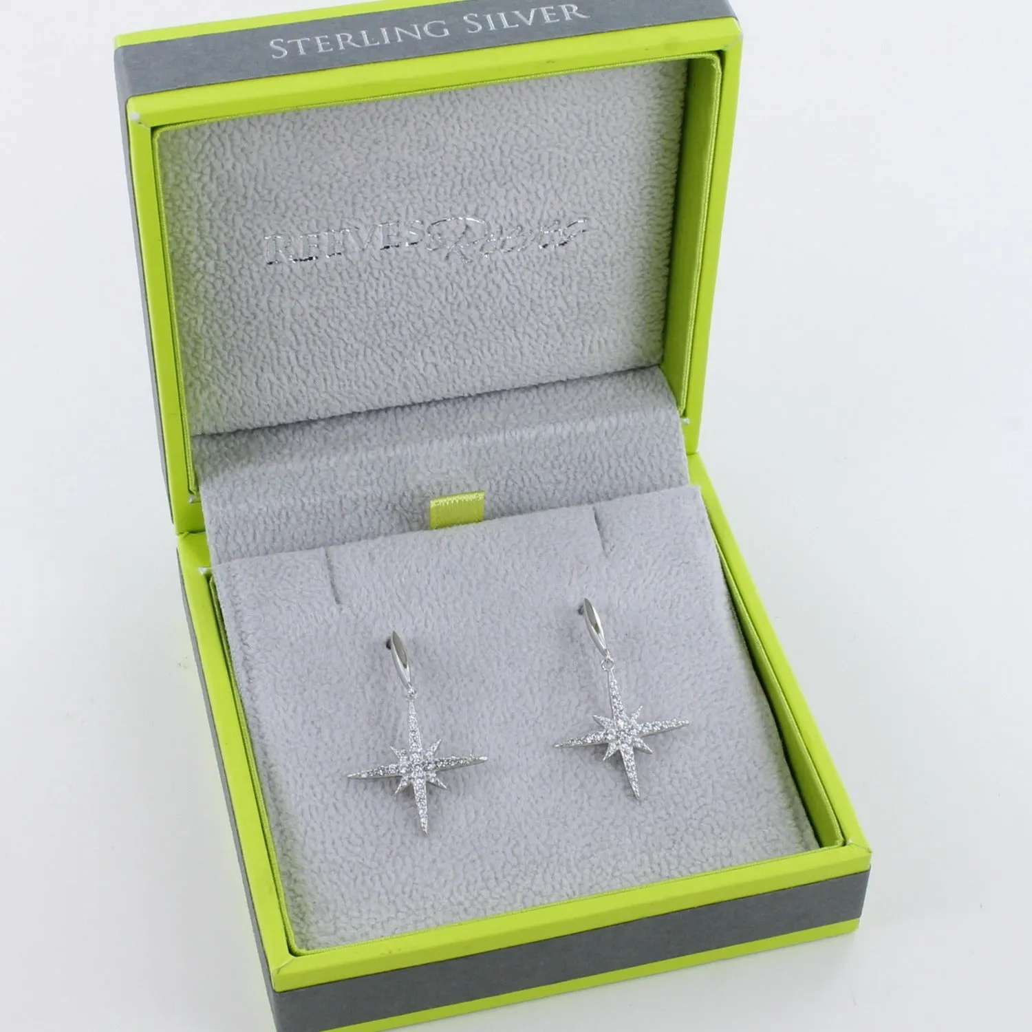Follow that Star Sterling Silver and Pavé Drop Earrings