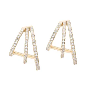 Frosted | Triple Hoop Earrings