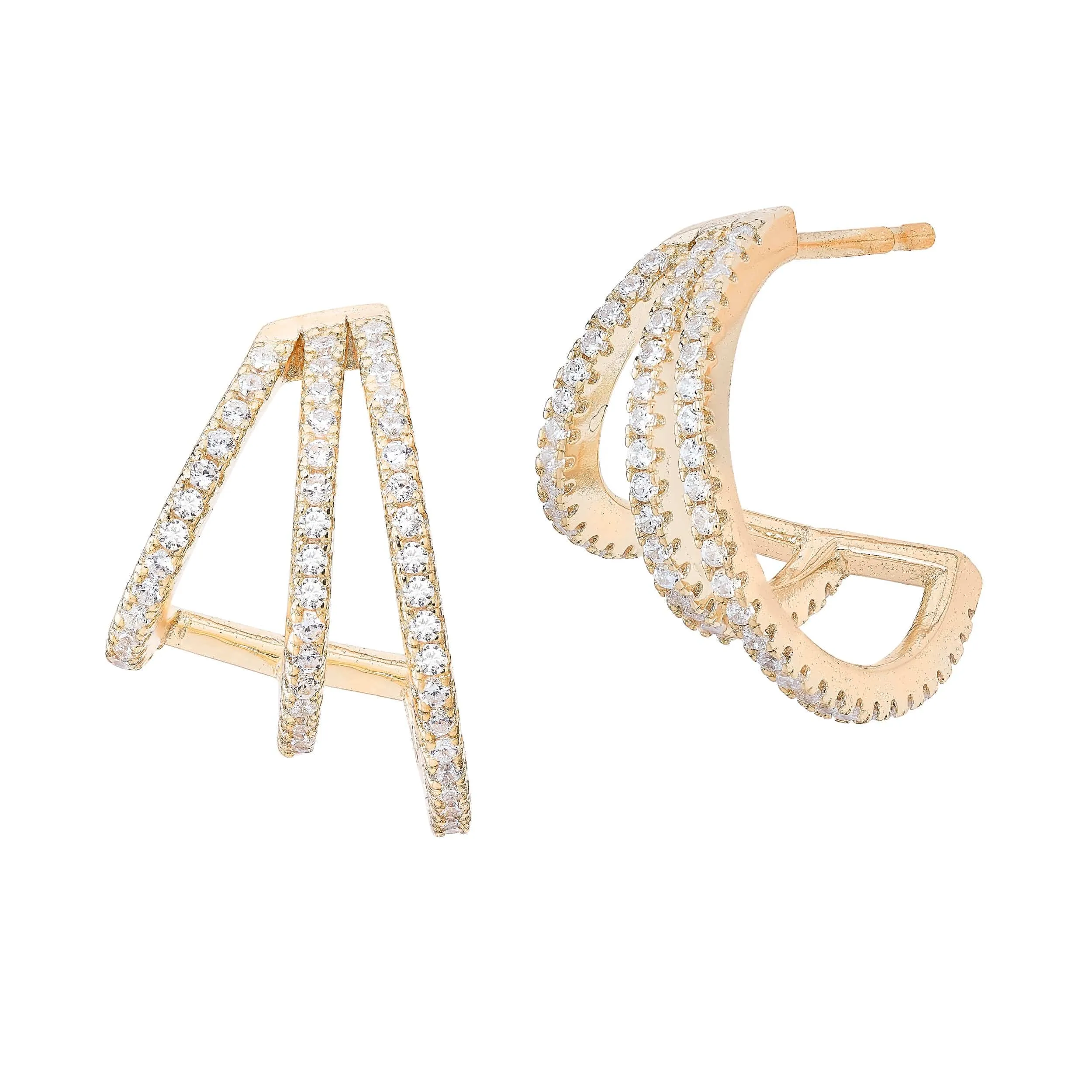 Frosted | Triple Hoop Earrings